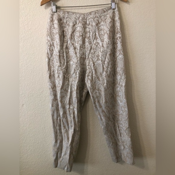 VTG CDG Womens Avant Garde Vest & Pants Suit in Tan & Cream - Size Large/8 - Picture 8 of 11